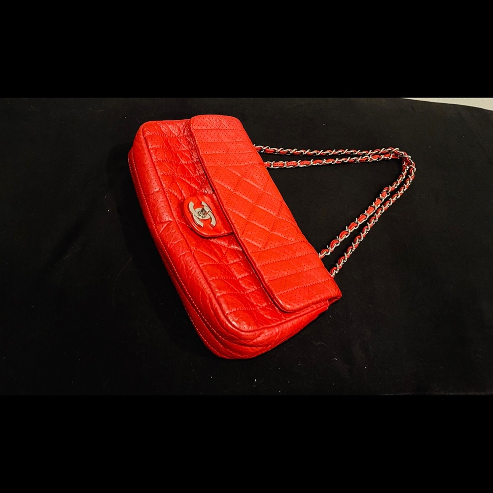 Authentic Chanel Rectangular Flap Shoulder Bag - image 6